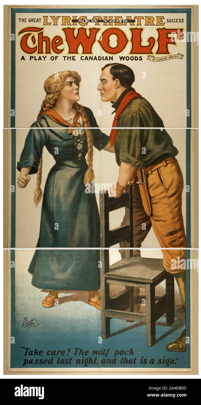 Le loup de l'aplay woods par Eugene Walter. Banque D'Images