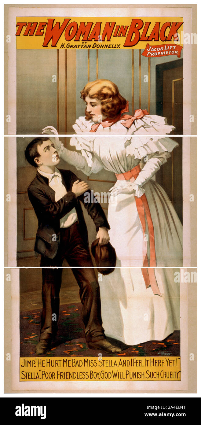The Woman in Black par H. Grattan Donnelly. Banque D'Images