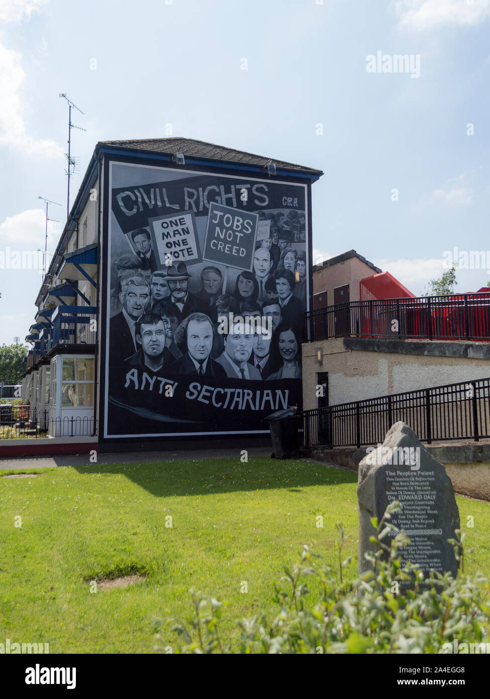 Les droits civils murale, Dublin, Irlande du Nord Banque D'Images