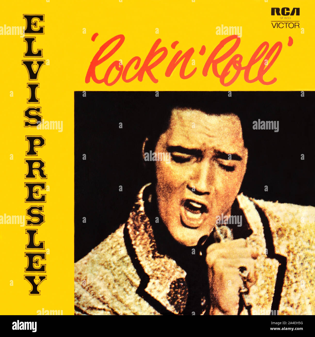 Elvis Presley - pochette originale de l'album en vinyle - Rock 'n' Roll - 1972 Banque D'Images