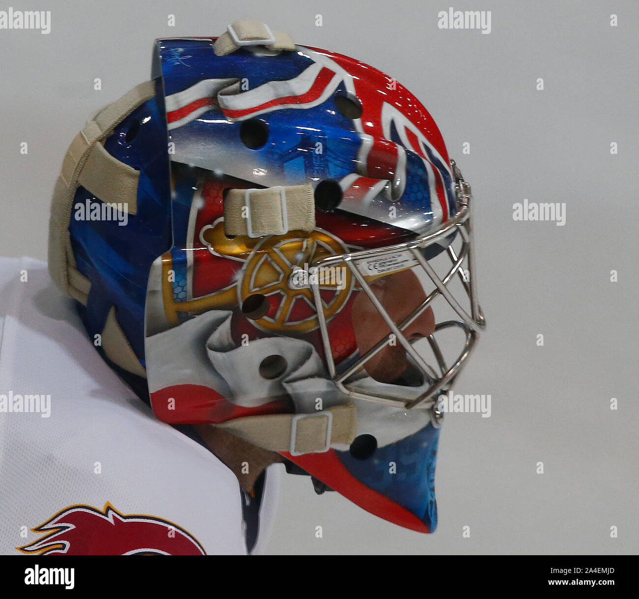 GUILDFORD, Angleterre. 13 OCTOBRE : Petr Cech de Guildford Phoenix ex joueur de Chelsea et Arsenal au cours de la Ligue de hockey sur glace entre Guildford Phoe Banque D'Images