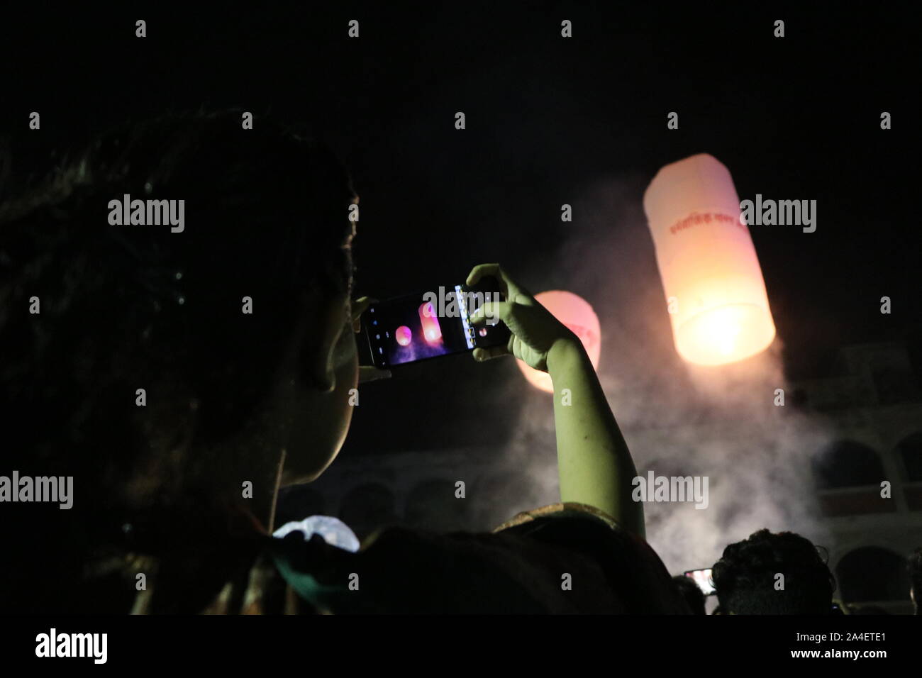 Buddhic Purnima 13oct2019 Dhaka Bangladesh Buddhic Purnima est l'un des festivals religieux de la communauté bouddhiste aujourd'hui . Image prise à partir du bas Banque D'Images