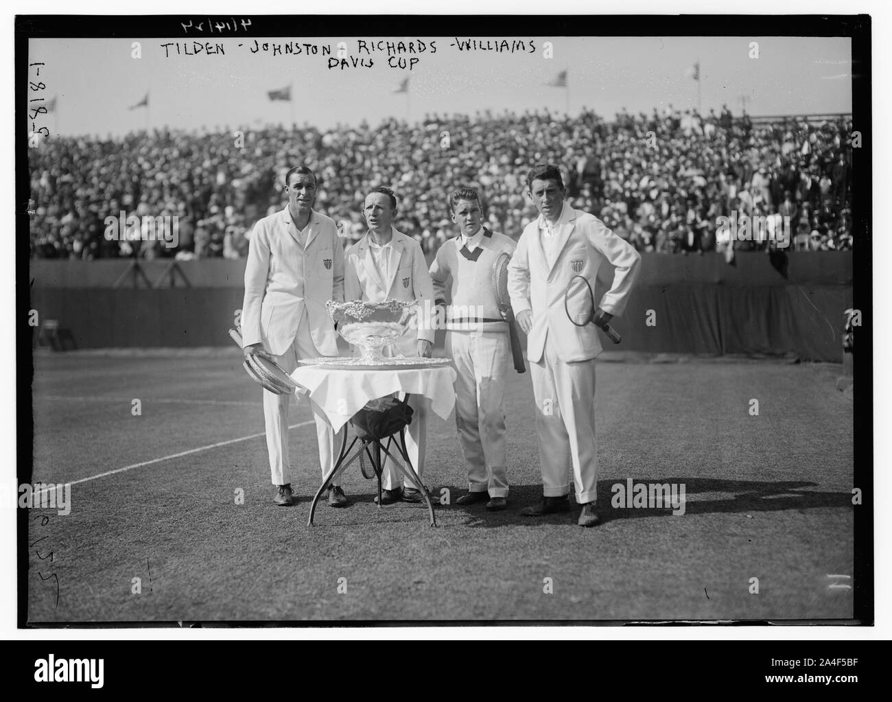 Tilden, Johnston, Richards, Williams -- Davis Cup Banque D'Images