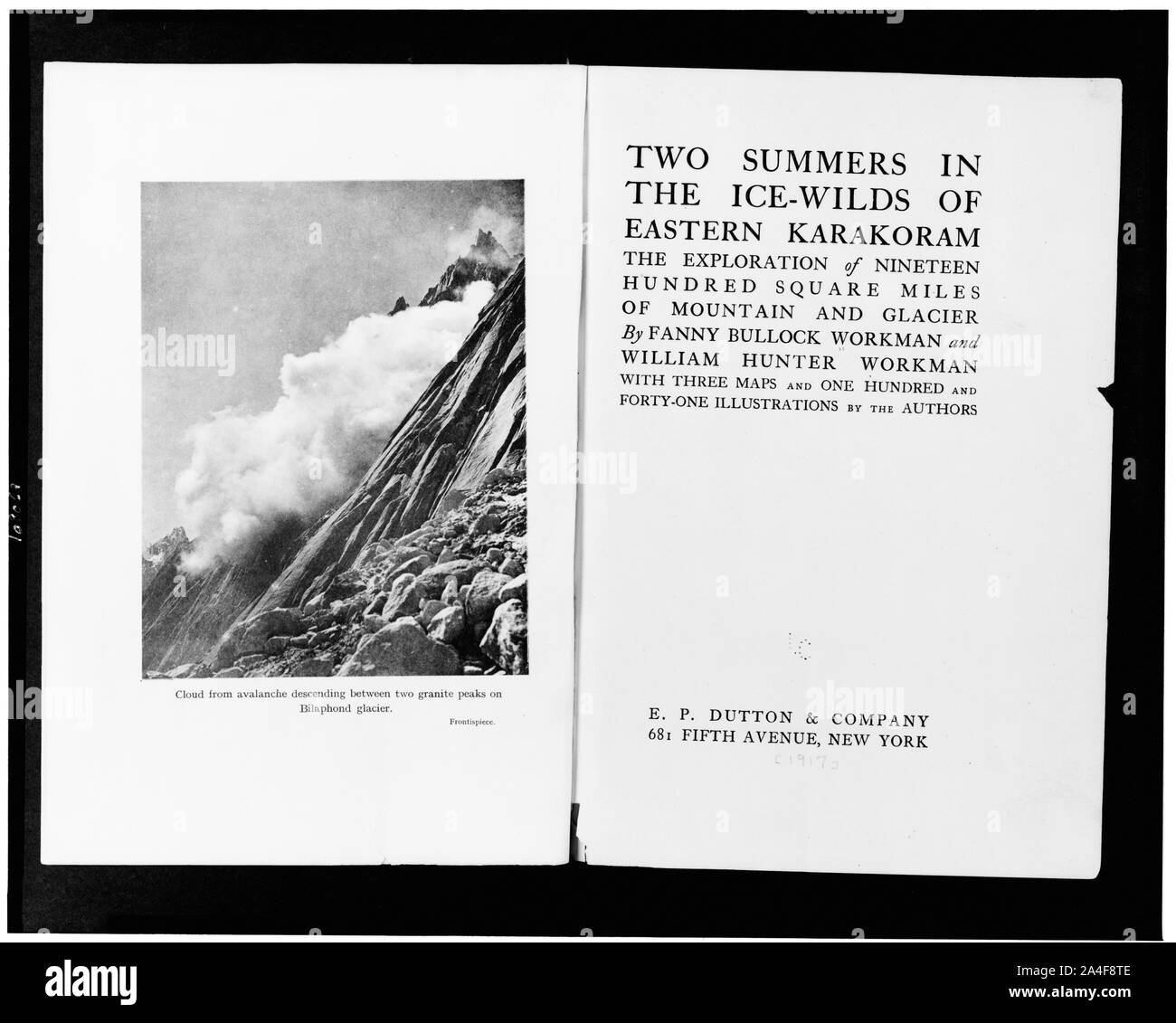 Page de titre de deux étés dans la glace-wilds du Karakoram oriental Banque D'Images