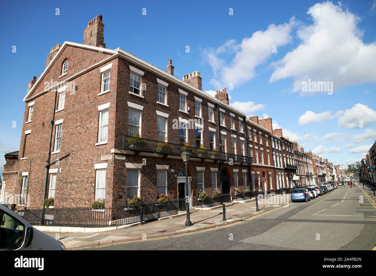 Jonction de Rodney Street et la rue Duke dans liverpools géorgien Liverpool Angleterre UK Banque D'Images