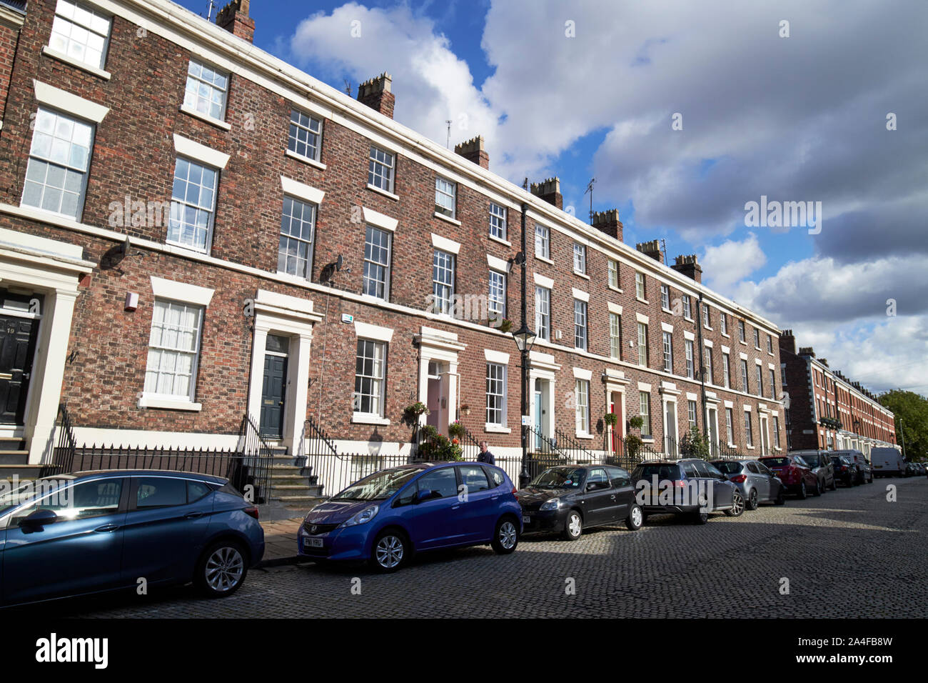 Faulkner street dans le quartier géorgien de Liverpool Angleterre UK Banque D'Images