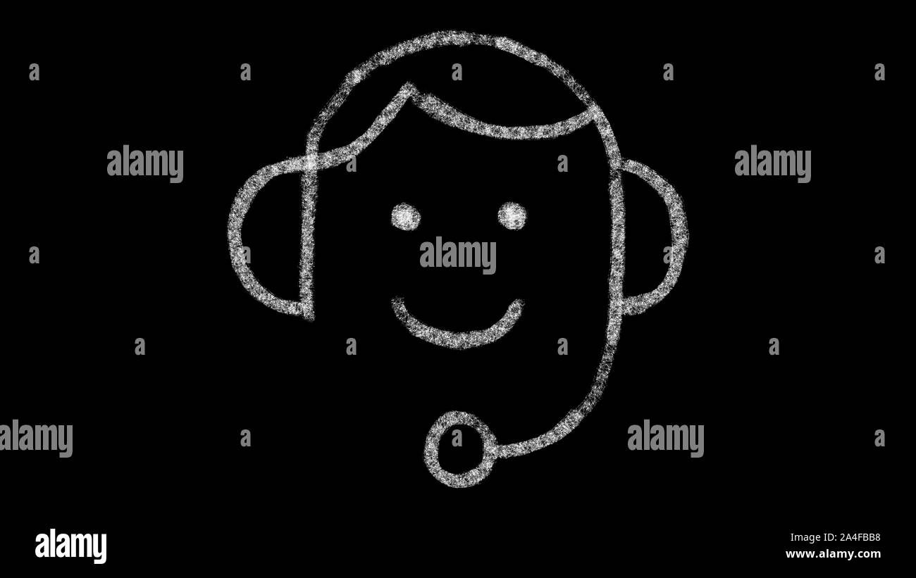 Icône consultant dessiné dans le style de dessin animé, tableau avec idéal pour le compositing et l'motiongrafics Banque D'Images