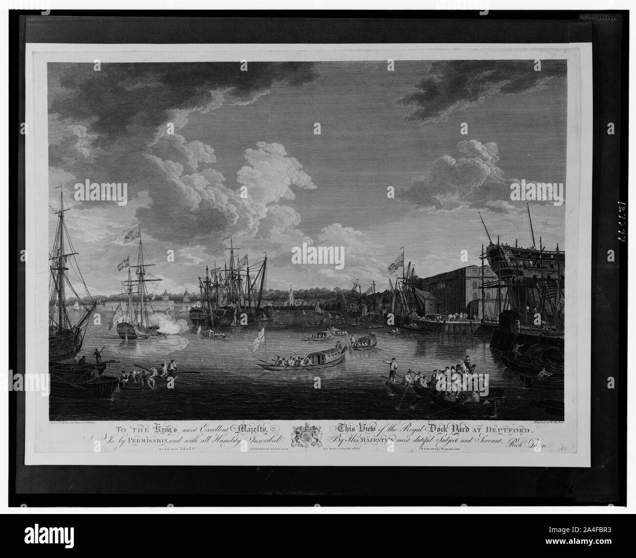 De sa très Excellente Majesté le Roi, cette vision de la cour royale à Deptford dock [...] Banque D'Images