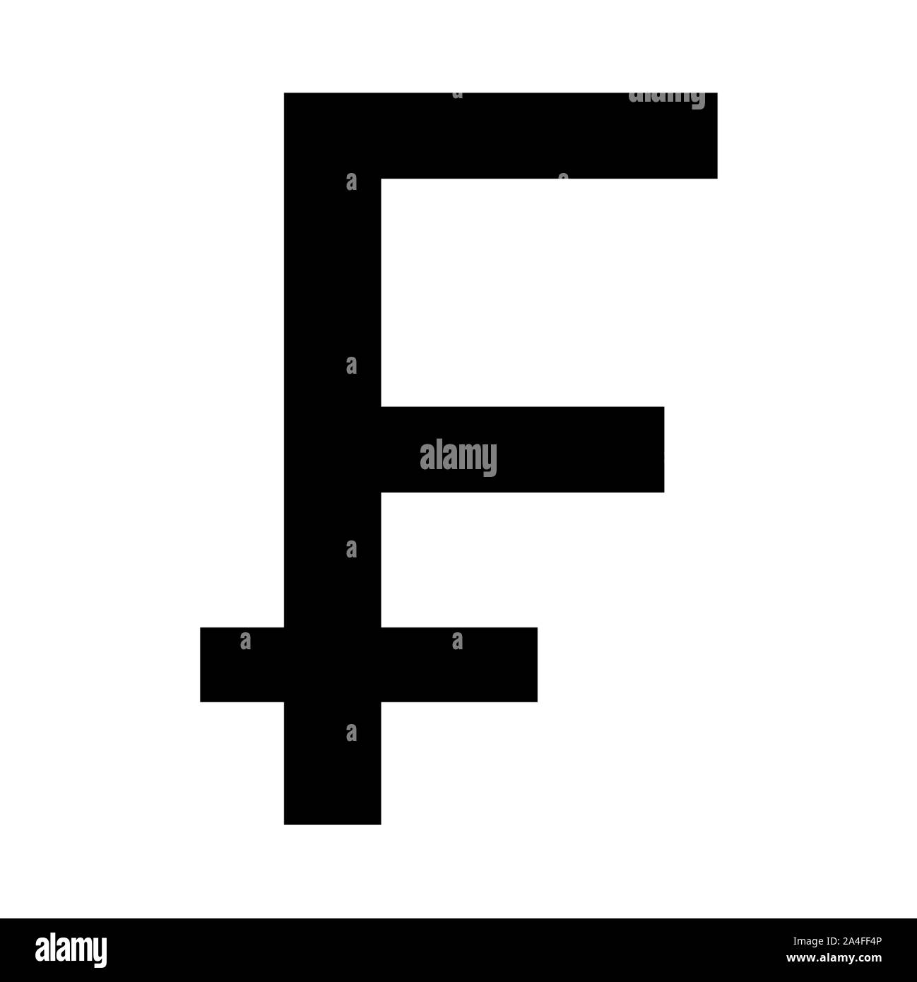 Symbole monétaire en francs français Illustration de Vecteur