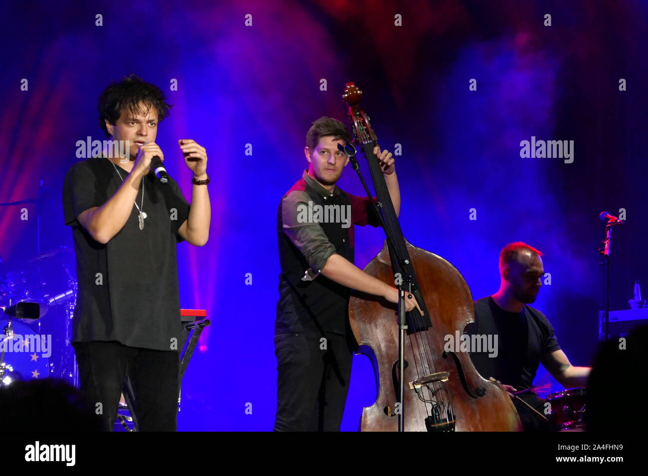 Jamie Cullum est une chanteuse de jazz britannique et auteur-compositeur, et est représenté à l'exécution de l'Old Royal Naval College de Greenwich. Banque D'Images