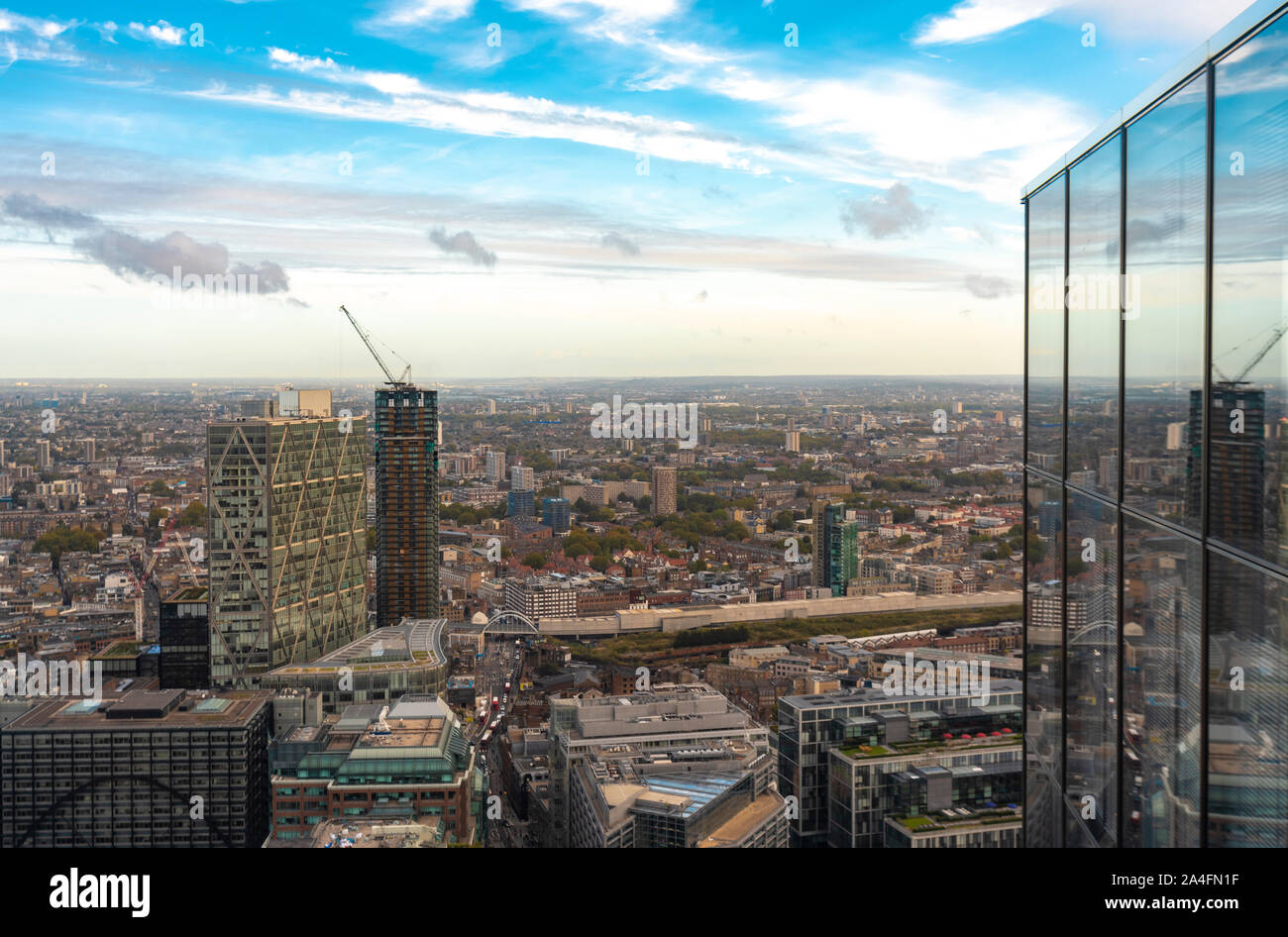 Vue de la ville de Londres d'en haut Banque D'Images
