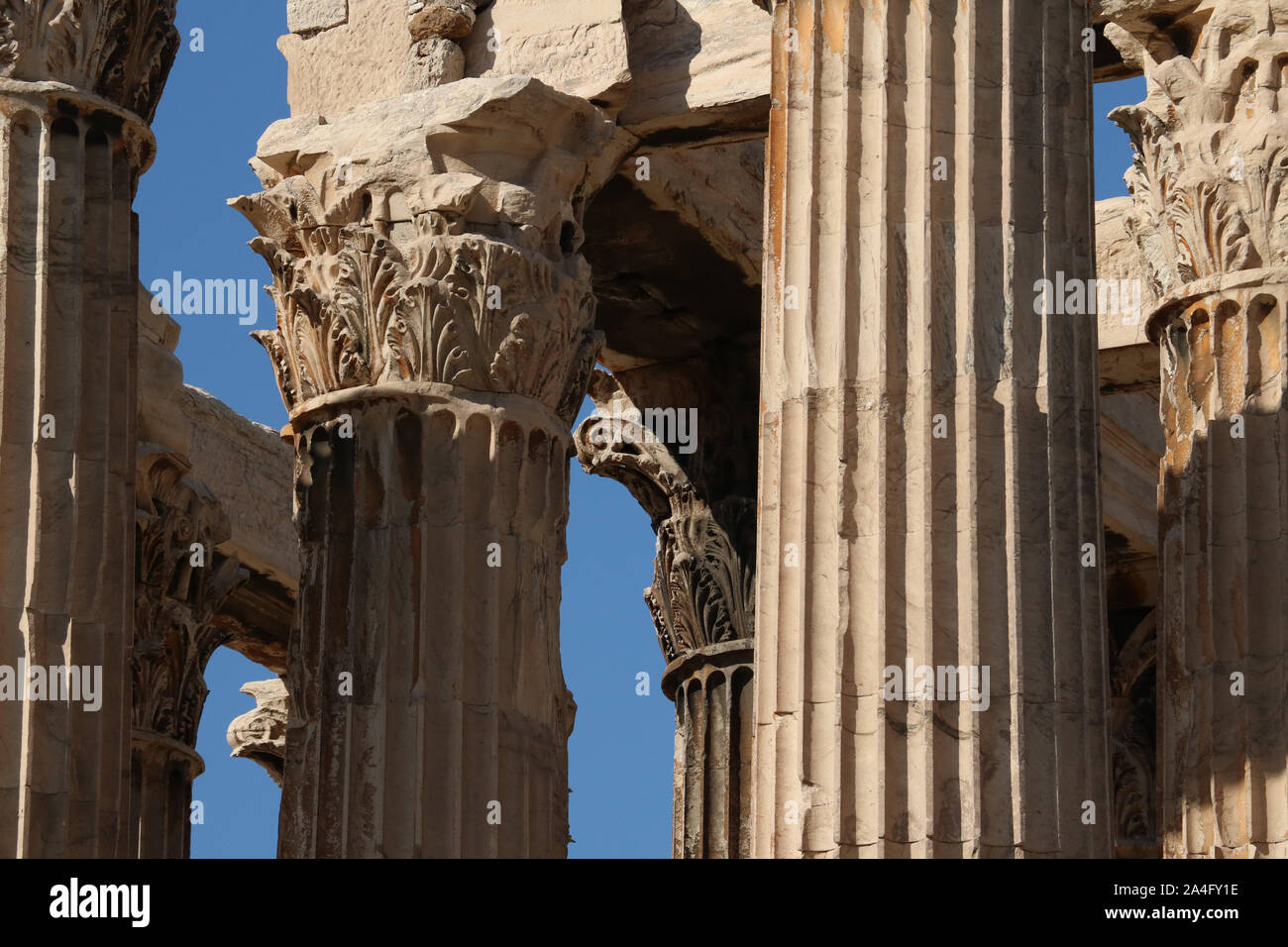 Temple de Zeus Olympien (Olympieion), Athènes Banque D'Images