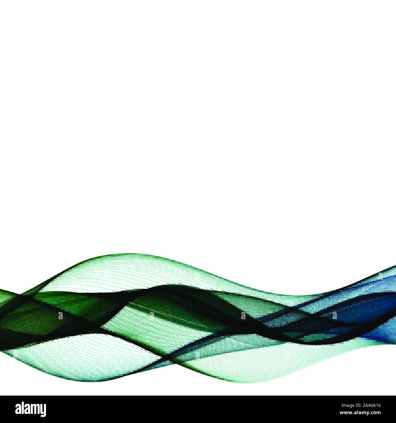Extrait de menthe vague. vecteur lignes verte et bleue Illustration de Vecteur