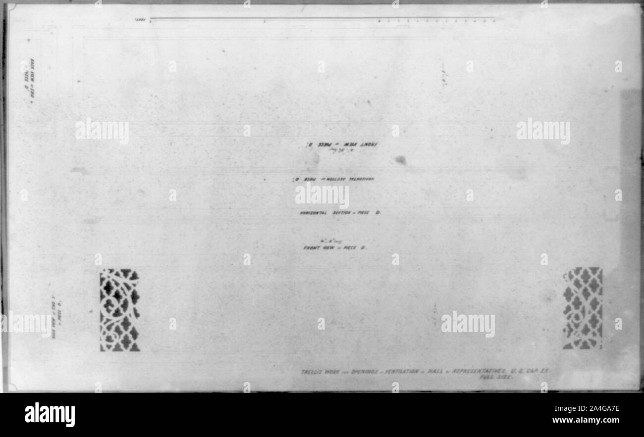 Pour les ouvertures de treillage de la ventilation dans la salle de représentants Banque D'Images