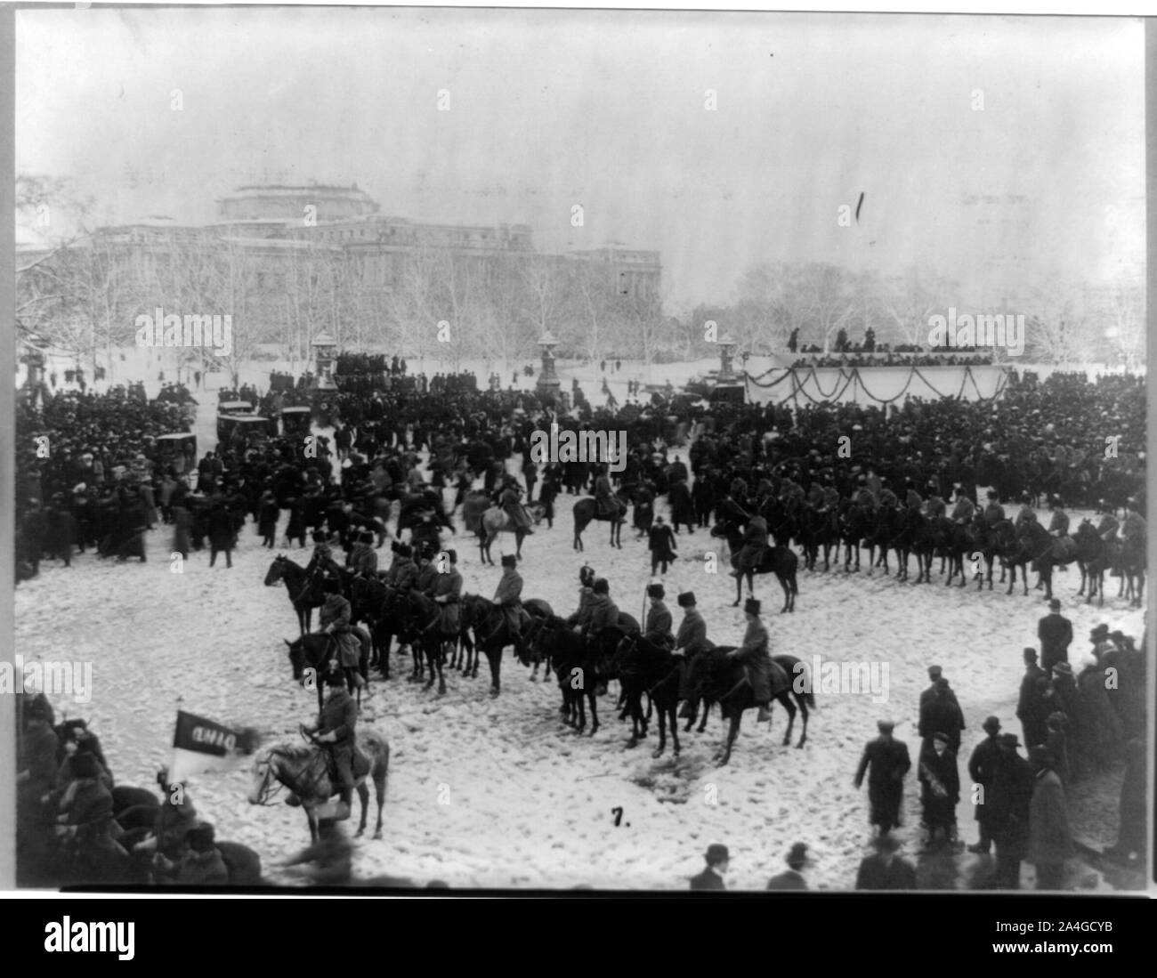 Une troupe de la Garde nationale de l'Ohio, sur Capitol sol lors de l'inauguration de Taft, le 4 mars 1909 Banque D'Images