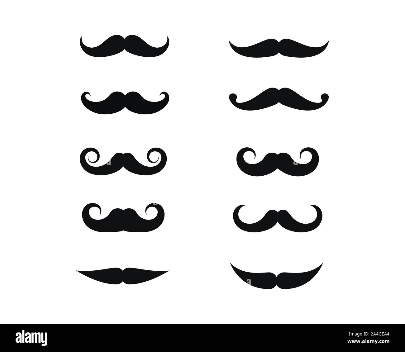 Icône Moustache modèle Logo vector illustration design Illustration de Vecteur