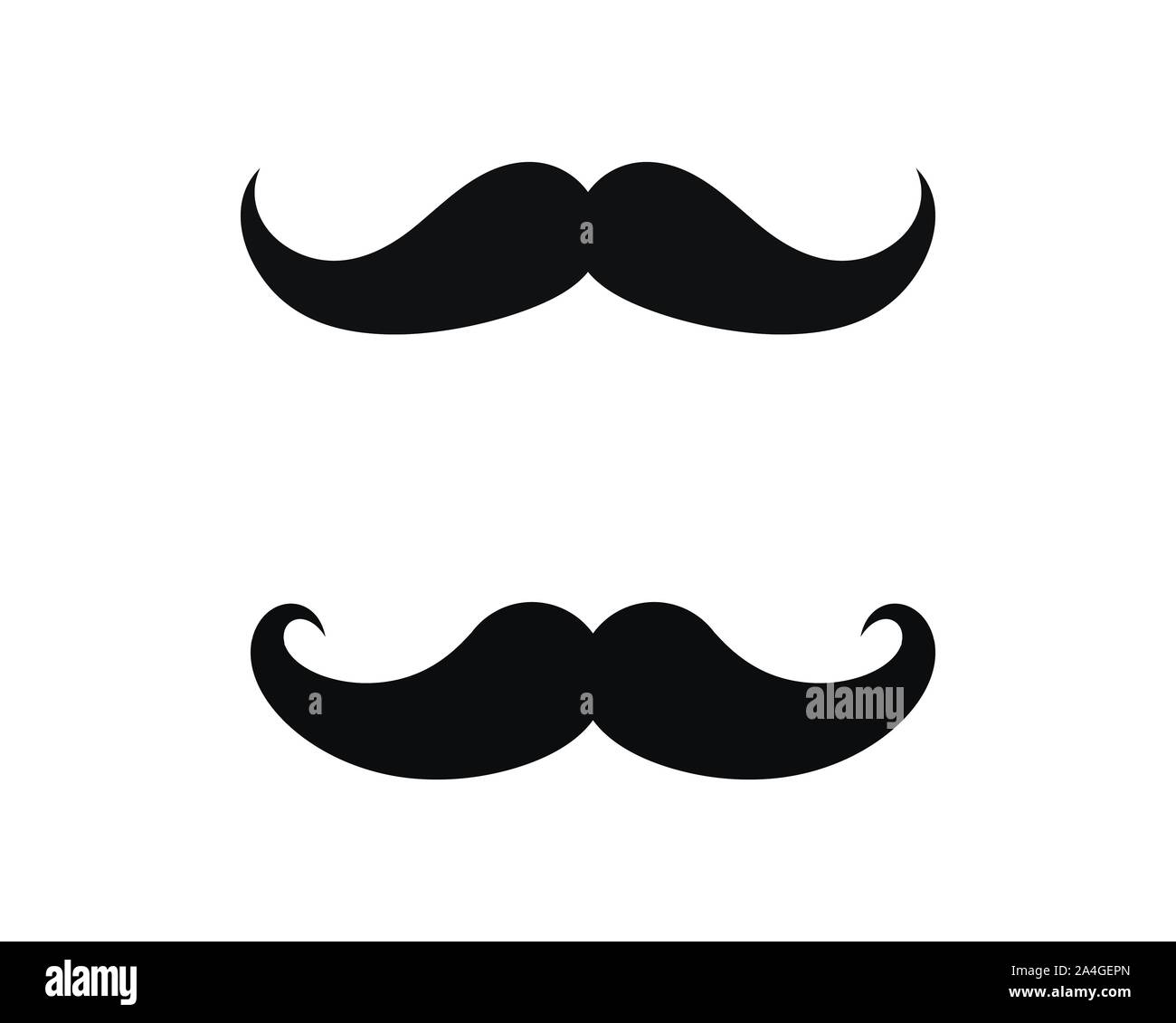 Icône Moustache modèle Logo vector illustration design Illustration de Vecteur