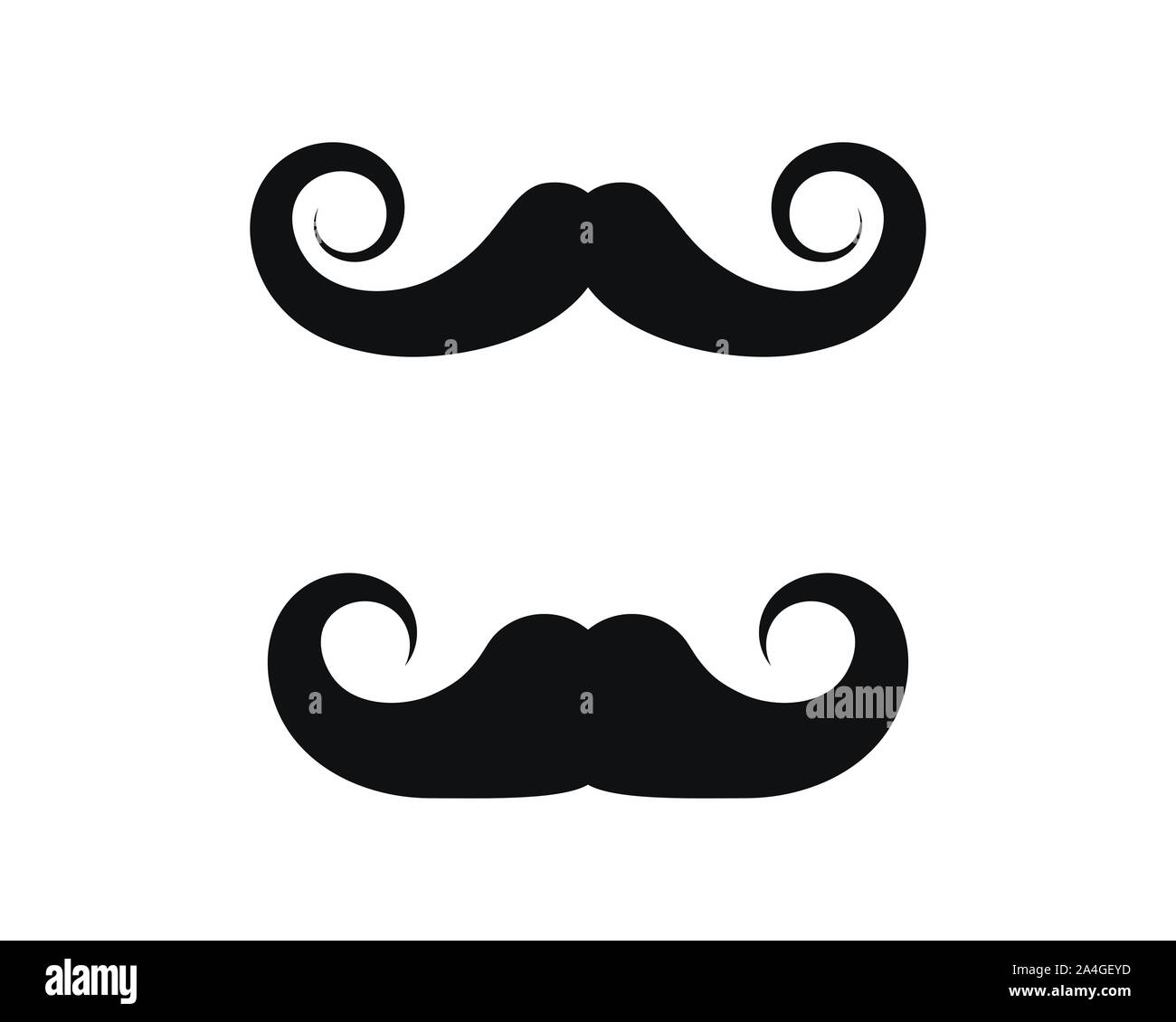 Icône Moustache modèle Logo vector illustration design Illustration de Vecteur
