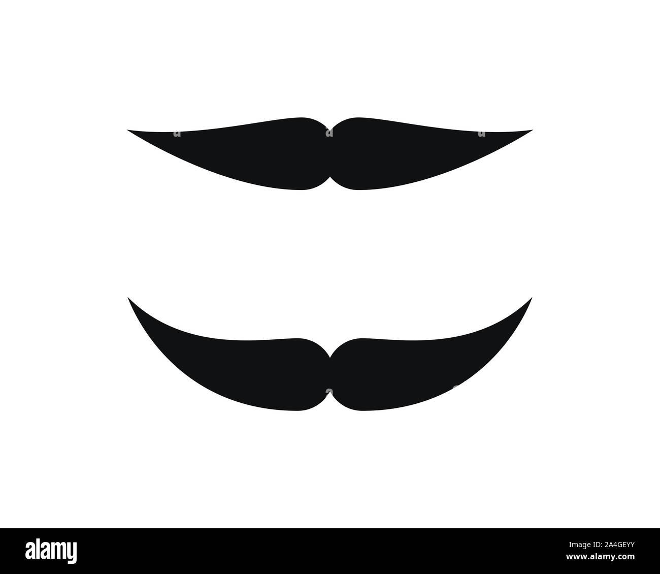 Icône Moustache modèle Logo vector illustration design Illustration de Vecteur