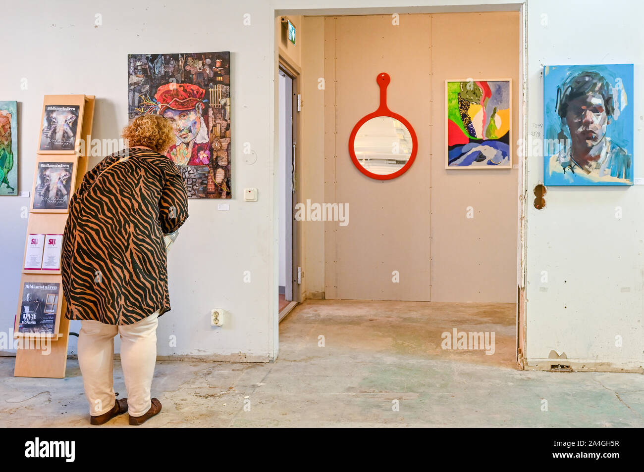 Ouverture d'un concours artistique national suédois de l'exposition par l'Union des artistes le 21 septembre 2019 à l'extérieur de Göteborg Mölnlycke. Banque D'Images