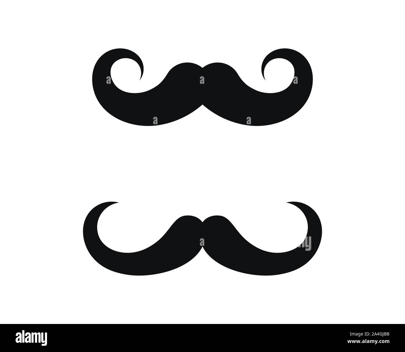 Icône Moustache modèle Logo vector illustration design Illustration de Vecteur