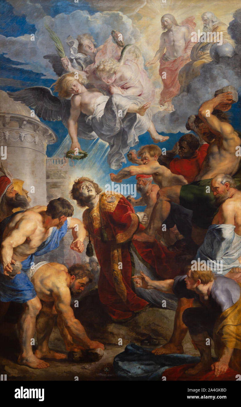 'Le Martyre de Saint Stephen' par de Peter Paul Rubens (1577-1640). Musée des Beaux-Arts de Valenciennes, France. Banque D'Images