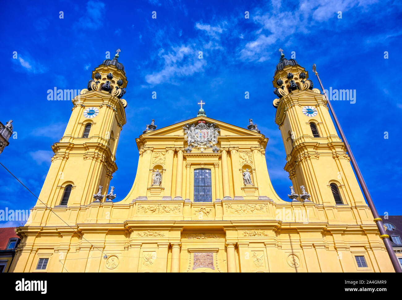 L'Theatine Église Saint Cajetan, la Theatinerkirche St. Kajetan, est une église catholique de Munich, Allemagne du sud. Banque D'Images