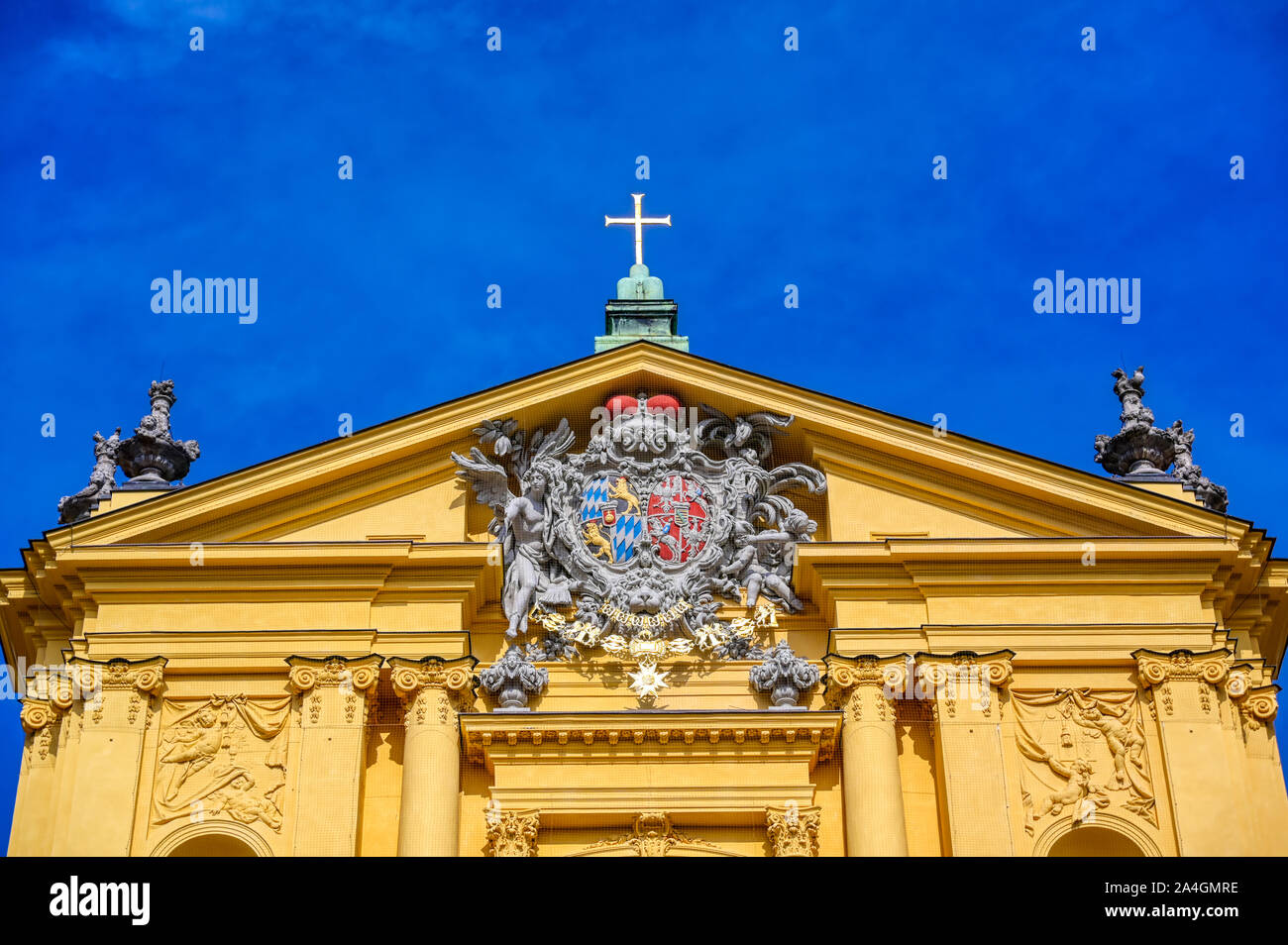 L'Theatine Église Saint Cajetan, la Theatinerkirche St. Kajetan, est une église catholique de Munich, Allemagne du sud. Banque D'Images