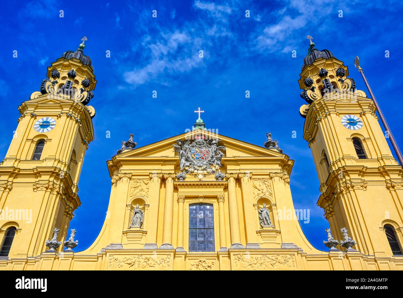 L'Theatine Église Saint Cajetan, la Theatinerkirche St. Kajetan, est une église catholique de Munich, Allemagne du sud. Banque D'Images