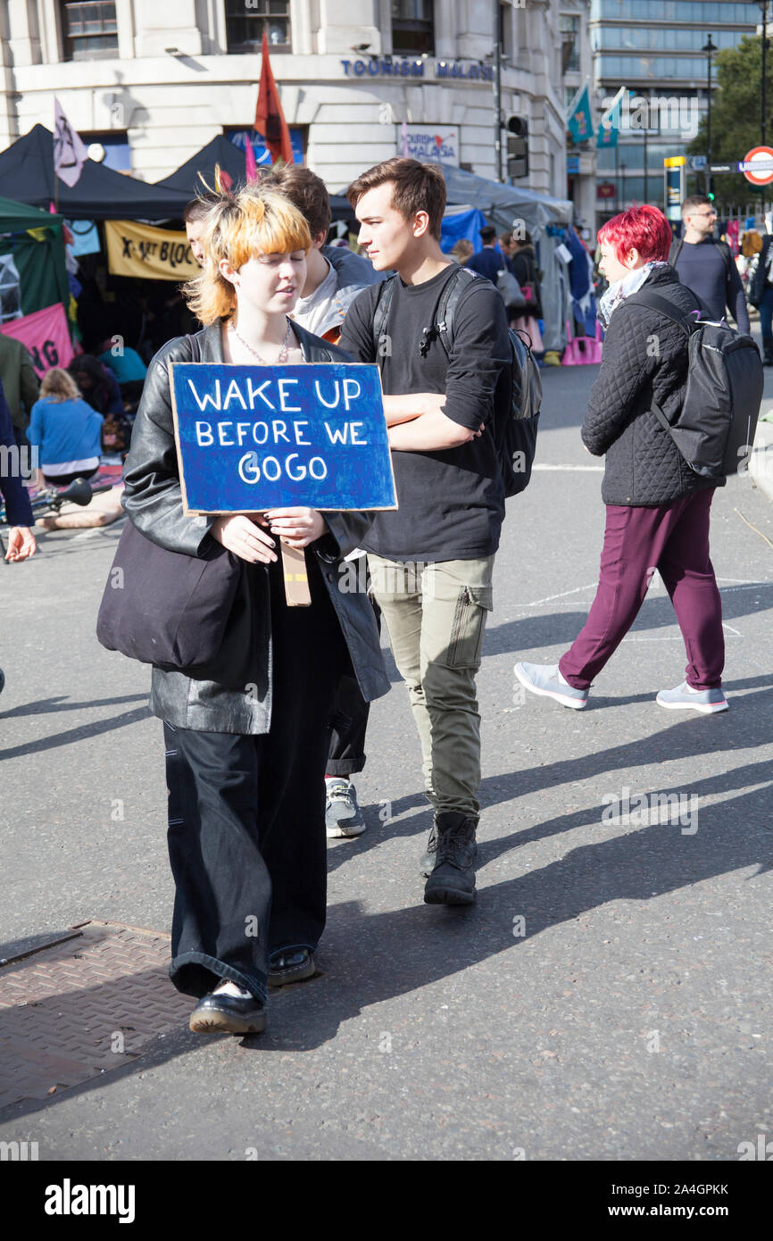 Rébellion Extinction protester ,2019 Londres, Royaume-Uni Banque D'Images