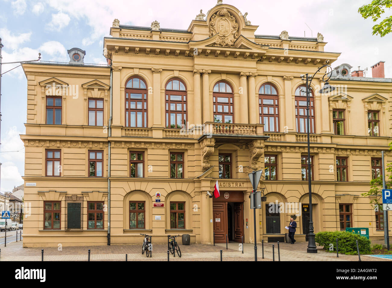 Une vue dans Podgrze à Cracovie Banque D'Images