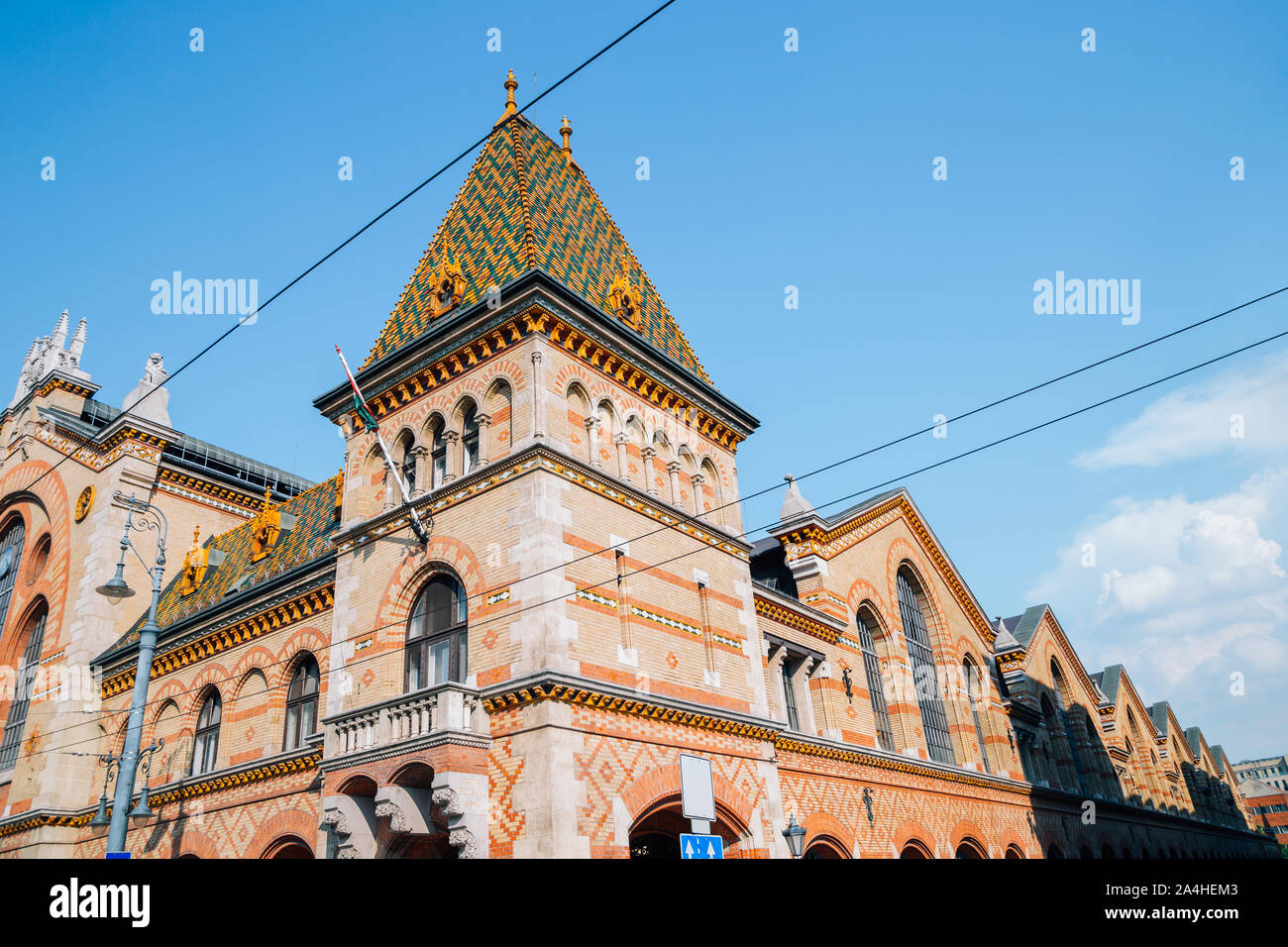 Grand Marché couvert de Budapest, Hongrie Banque D'Images