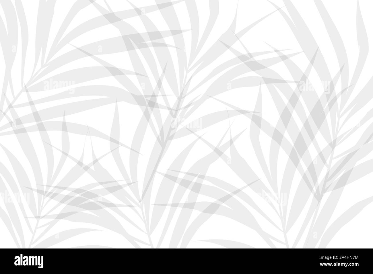 Composition des vecteurs de transparence alpha gris feuilles stylisées sur un fond blanc Banque D'Images