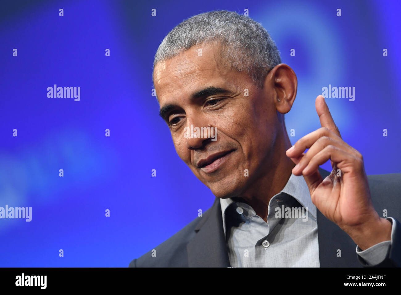Munich, Allemagne. Sep 29, 2019. L'ancien président américain Barack Obama va parler au 29.09.2019 à la conférence fondateurs "Bits & Pretzels" à Munich. Crédit : Andreas Gebert | utilisée dans le monde entier/dpa/Alamy Live News Banque D'Images