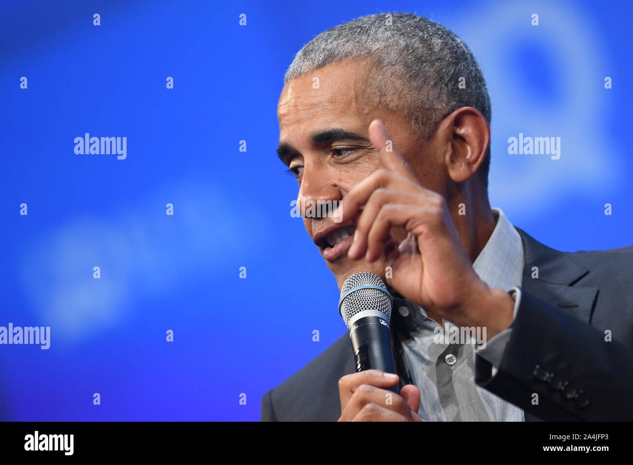 Munich, Allemagne. Sep 29, 2019. L'ancien Président des États-Unis, Barack Obama prendra la parole à la conférence fondateurs "Bits & Pretzels' dans Muenchen sur 29.09.2019. Crédit : Andreas Gebert | utilisée dans le monde entier/dpa/Alamy Live News Banque D'Images