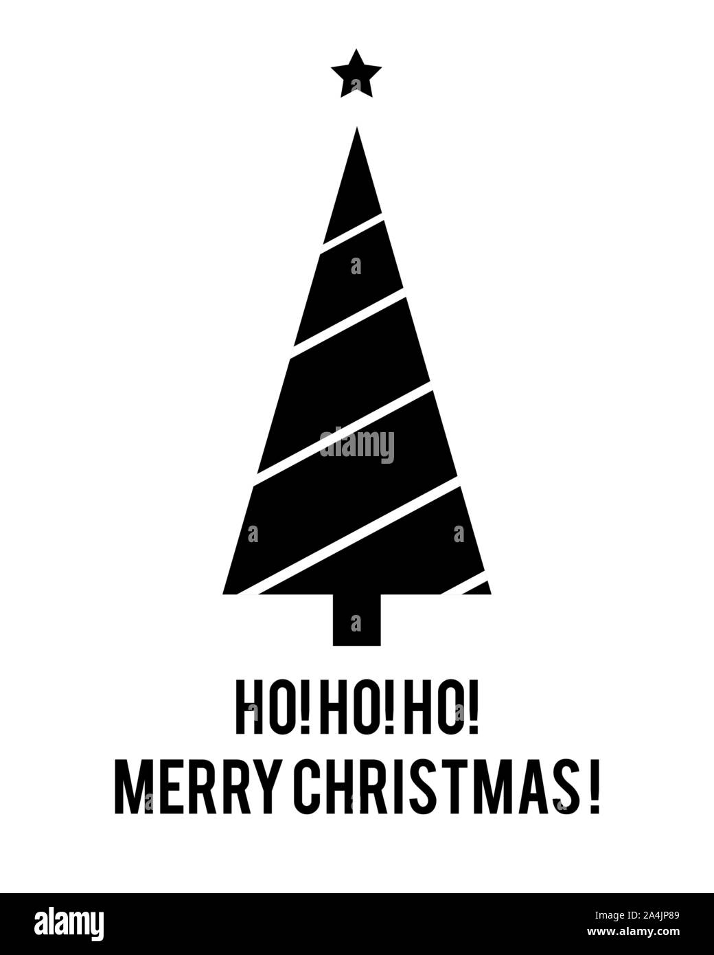 Carte vectorielle avec arbre de Noël. Abstract illustration décorative mignon pour invitation. Nouvel An des arbres réalisés avec des coeurs Illustration de Vecteur