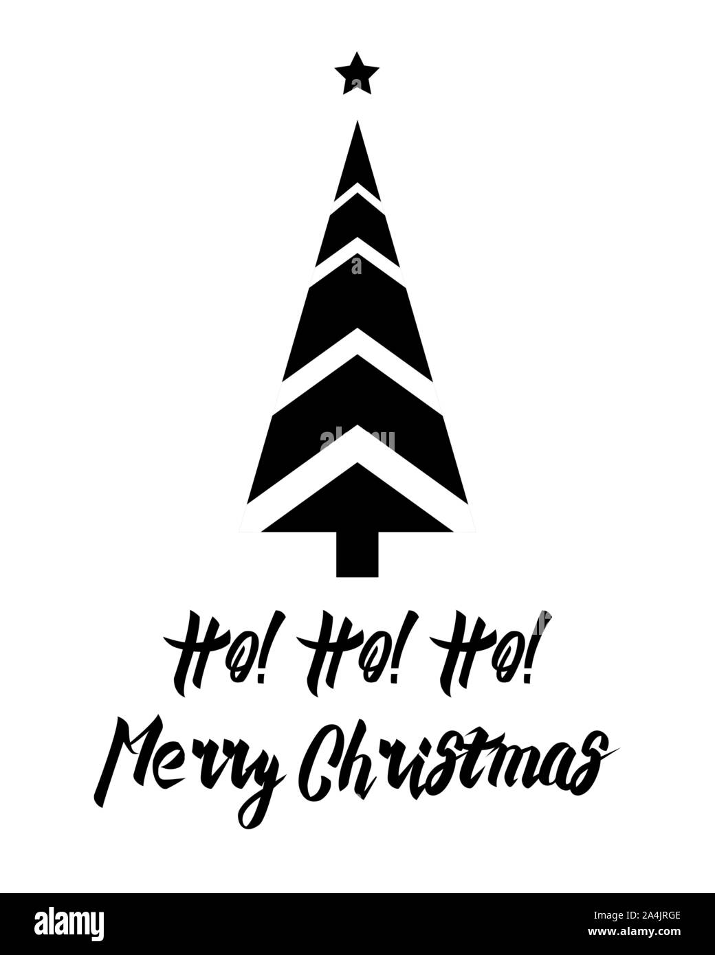 Carte vectorielle avec arbre de Noël. Abstract illustration décorative mignon pour invitation. Nouvel An des arbres réalisés avec des coeurs Illustration de Vecteur