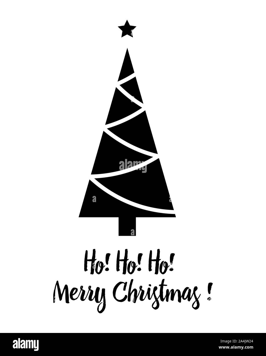 Carte vectorielle avec arbre de Noël. Abstract illustration décorative mignon pour invitation. Nouvel An des arbres réalisés avec des coeurs Illustration de Vecteur