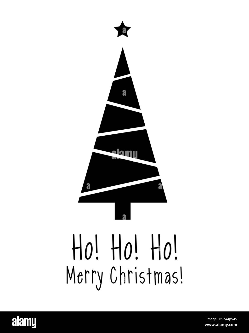 Carte vectorielle avec arbre de Noël. Abstract illustration décorative mignon pour invitation. Nouvel An des arbres réalisés avec des coeurs Illustration de Vecteur