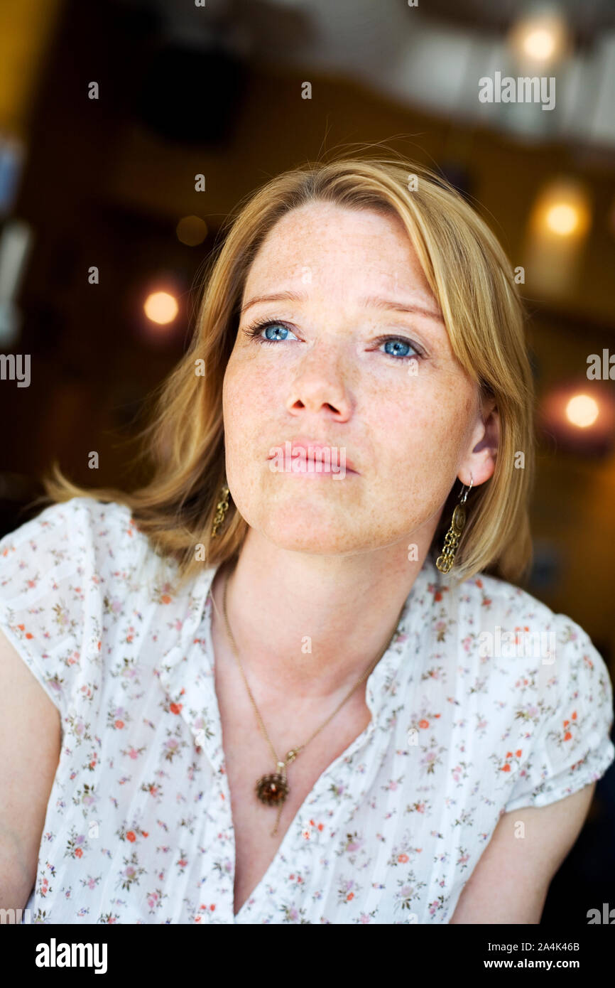 Femme en nerlÂØkka'GrÂ Banque D'Images