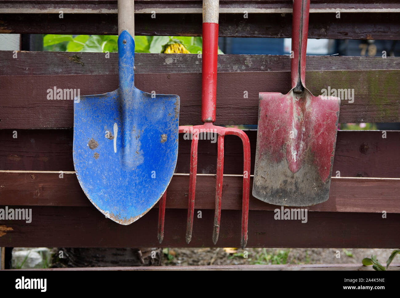 L'équipement de jardinage Banque D'Images