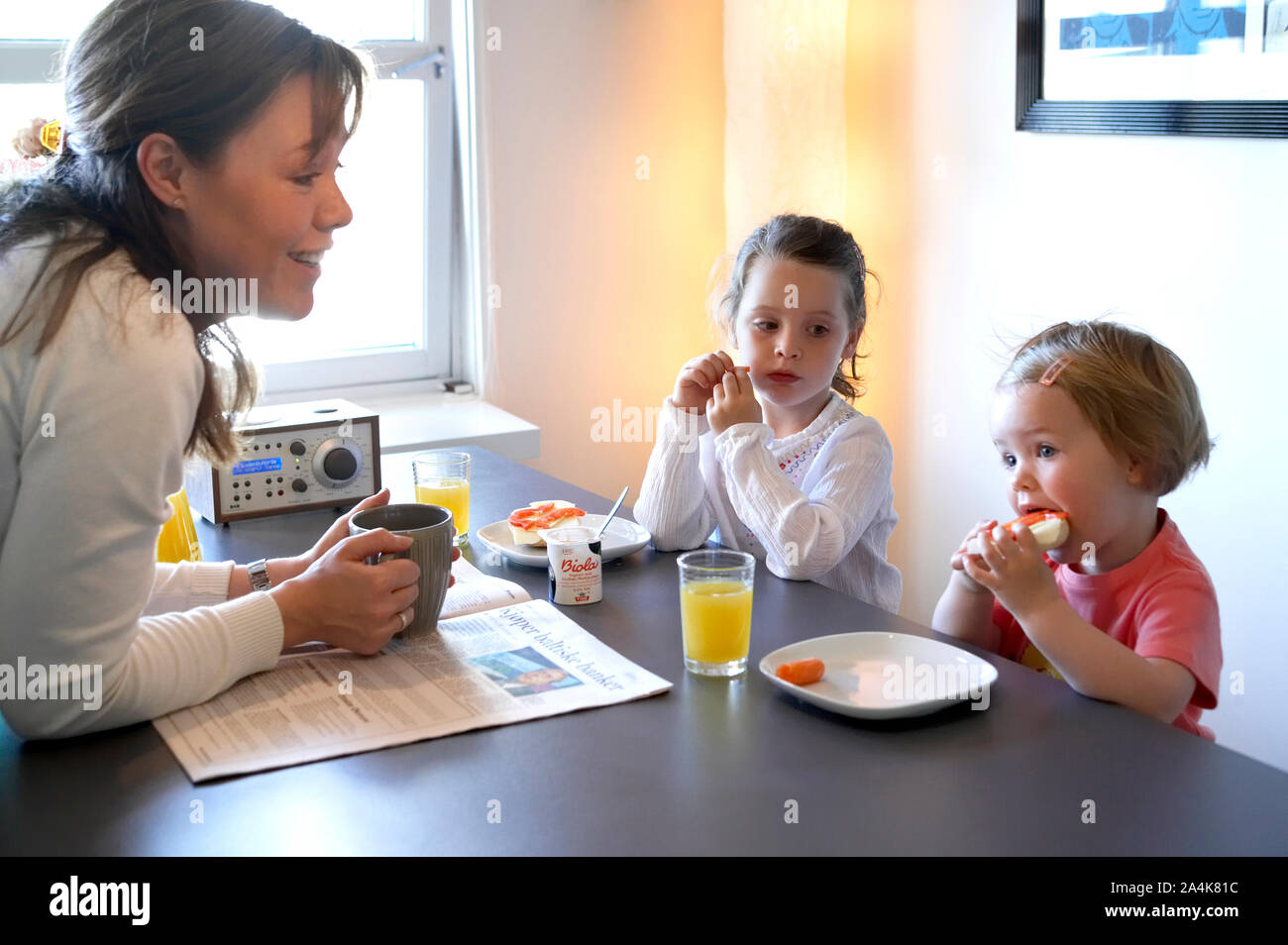 Manger familiale Banque D'Images