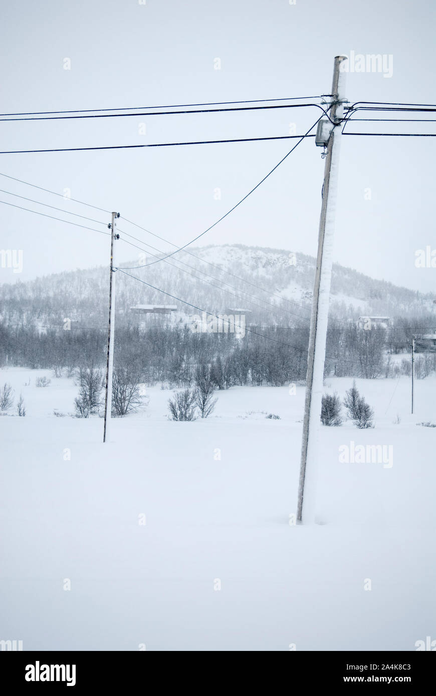 L'hiver en Norvège Banque D'Images