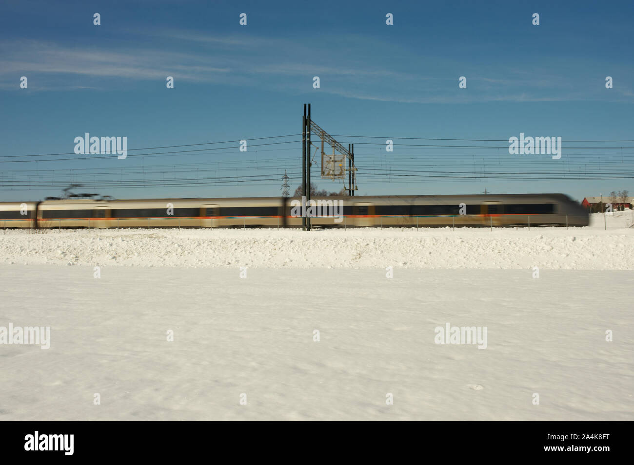 Train de l’aéroport Banque D'Images