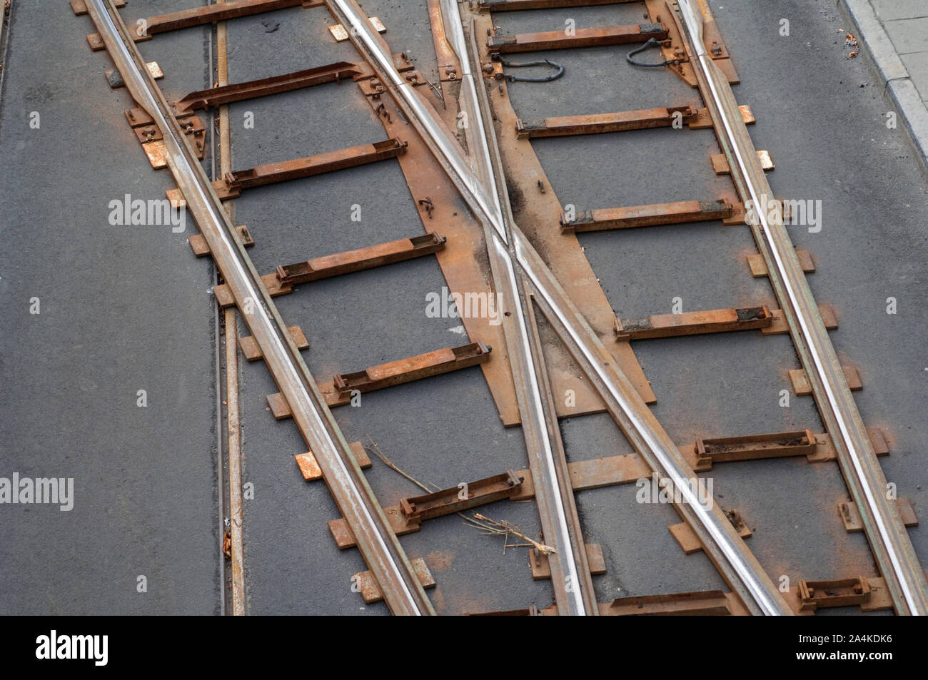 Les transports publics à Oslo, tramway, voie, les transports publics, de l'infrastructure Banque D'Images