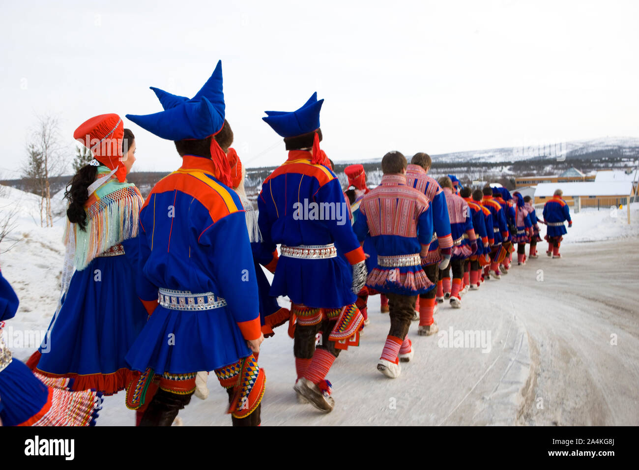 Laplander mariage à Karasjok, Norvège. Lapp / Lapons / Laplander / Lapplander Lapplanders Lapons / / / / / sami de Laponie Laponie. Banque D'Images