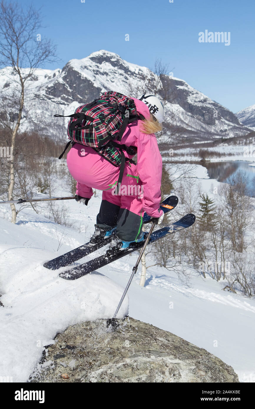 Ski à Hemsedal, Norvège Banque D'Images