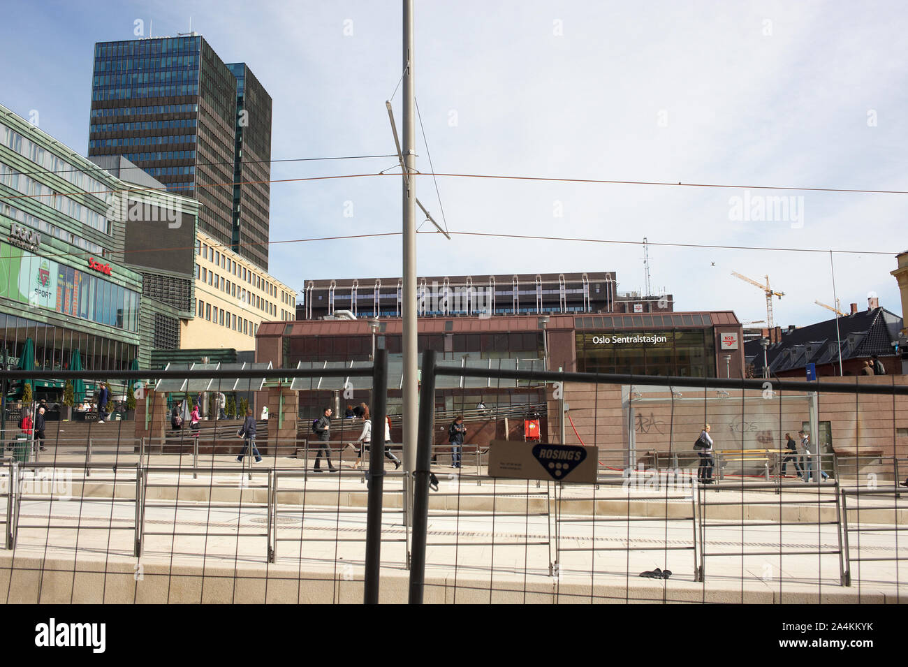 La gare centrale d'Oslo Banque D'Images