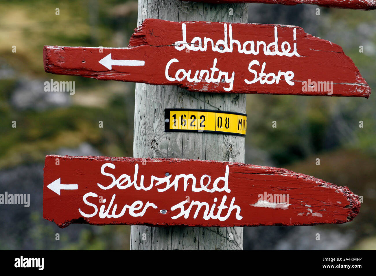 Inscrivez-vous à la country store et orfèvre Banque D'Images