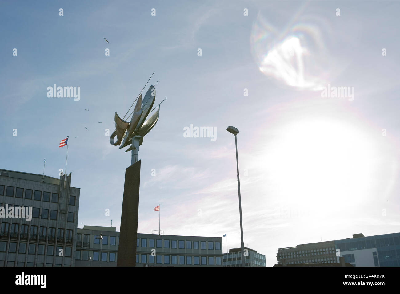 L'aéroport de Stavanger - flare Banque D'Images